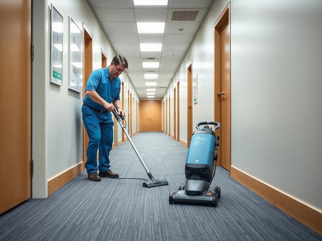 Maintenance cleaning keeping a commercial space tidy