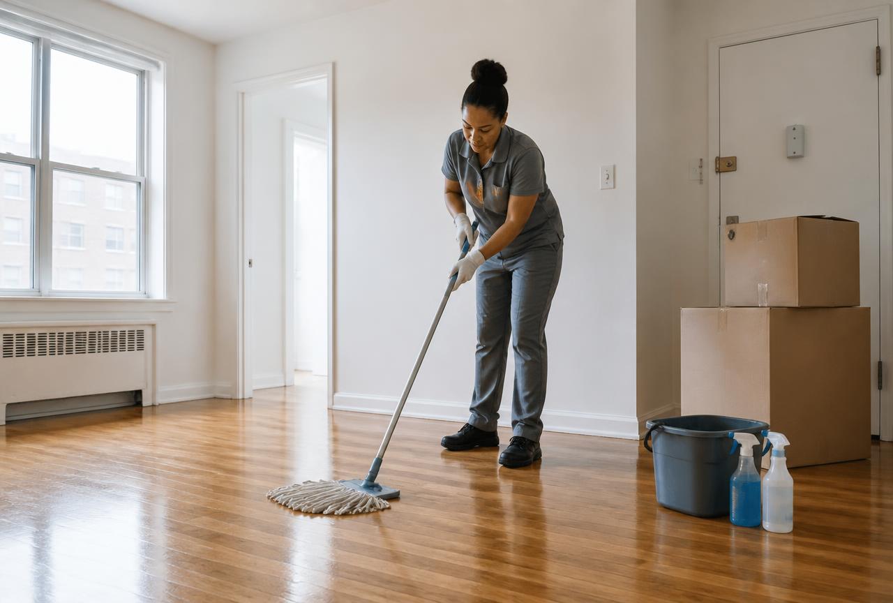 Move-out cleaning leaving an empty home spotless